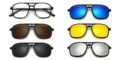 Lunettes de Soleil Magnétiques 6 en 1 | Haute Qualité